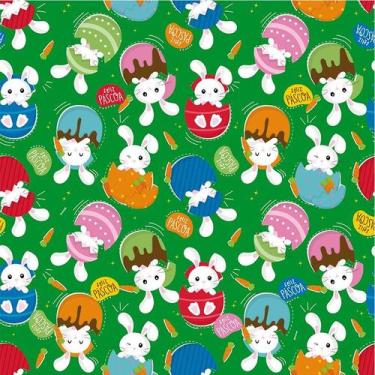 Imagem de Folha para Ovos de Páscoa Metalizado Surpresa Páscoa Verde - 69x89cm -