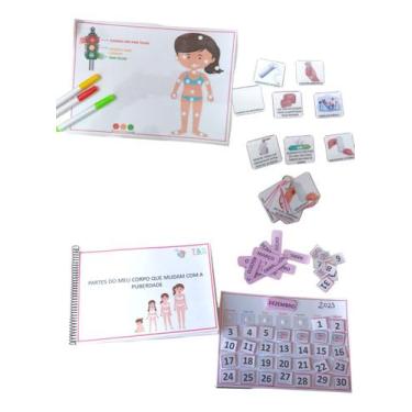 Imagem de Kit Pedagógico SOBRE Menstruação de Meninas Autistas Mudanças Corpo se