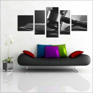 Imagem de Quadro Decorativo Direito Escritórios De Advocacias Advogados 5 Peças 