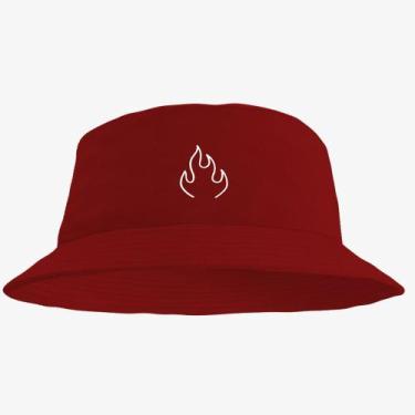 Imagem de Boné Chapéu Bucket Hat Estampado Fogo - MP Moda Masculina, Único, Verm