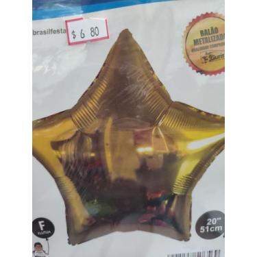 Imagem de Balão metalizado estrela ouro - 3guris