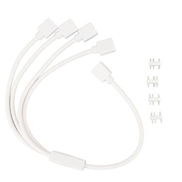 Imagem de Cabo Divisor ARGB, 1 a 4, Fêmea para Fêmea 5V Cabo de Extensão Divisor RGB de 3 Pinos para Refrigeradores de CPU de Chassi de Computador e Ventiladores ARGB de 5V