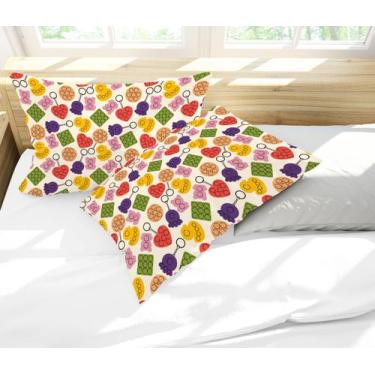 Imagem de Par de Fronhas Estampa Chaveiros Pop It - Core Decore