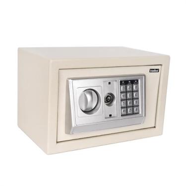 Imagem de Cofre aço 20cm eletrônico senha teclado digital e chave sb20 - VOLINI