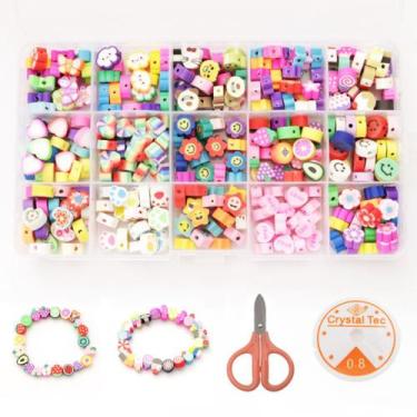 Imagem de Miçangas P/ Montar Kit Infantil 300 Peças Entremeio Acessórios - Armar