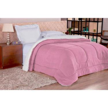 Imagem de Coberdrom Sherpa Alaska - 2,40m x 2,20m - CASA CHIC Enxovais, Rosa