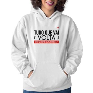 Imagem de Moletom Feminino Tudo que vai volta, isso te assusta ou te conforta - 
