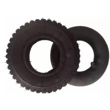 Imagem de Kit Pneu 2.50-4 + Câmara de Ar P/Carrinho de Armazém e Miniveículos - 