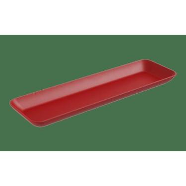 Imagem de Prato Petisqueira Grande 31,9 cm Plástico Cor Vermelho Bold Linha Uno 