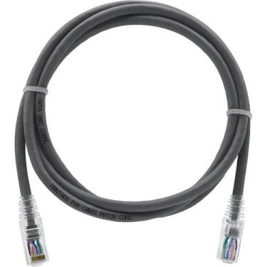 Imagem de Cabo De Rede 2 Metros Patch Cord Cat6 UTP 100% Cobre Cinza - CABOS PAT