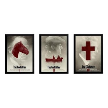 Imagem de 3 Quadros The Godfather O Poderoso Chefão Arte Decoração - Fanarte