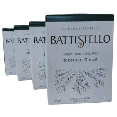 Imagem de Vinho Branco Seco Fino Moscato Giallo Battistello (4 bag in Box 3000ml