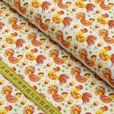 Imagem de Tecido Estampado Para Patchwork - Galinhas - COR 2631 - CÍRCULO