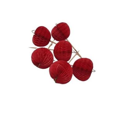 Imagem de Enfeite Cereja N000 Para Festa Carnaval Vermelho 03cm - TCHIAN, ÚNICO