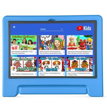 Imagem de Tablet VNEIMQN Kids 10.1" Android 14 64GB WiFi azul