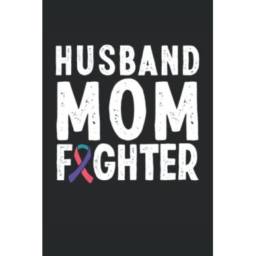 Imagem de Husband Mom Fighter: Thyroid Cancer Awareness Notebook | cancer survivor Journal | thyroid cancer ribbon Notebook | cancer fighter notes