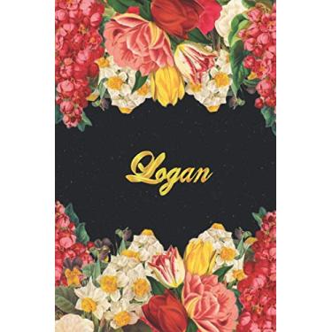 Imagem de Logan: Lined Notebook/Journal with Personalized Name, & Monogram initial L on the Back Cover, Floral cover, Gift for Girls & Women
