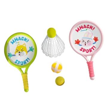 Imagem de Dynwave 2Pcs Crianças Badminton Raquetes Set Badminton Petecas com Bola e Peteca Badminton Play Set Outdoor Racquet para Quintal, Contém 3 Bolas
