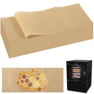 Imagem de 500 peças de folhas de papel manteiga compatíveis com secador de gelo Harvest Right, bandeja média de 43 x 17 cm, papel absorvente de óleo, folhas de pergaminho pré-cortadas antiaderentes, acessórios