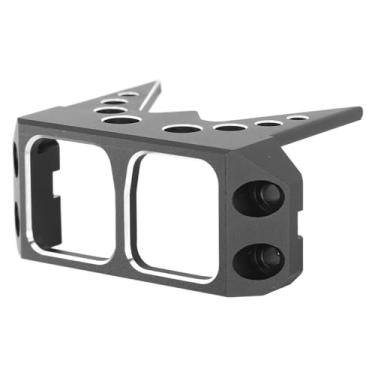 Imagem de Liga de Alumínio Direção Servo Guarda Armadura Soa Capa para 1/10 Rc Crawler Cheeter Rig Rock Bouncer Rolo Gaiola Capra Rr10 Wraith (BLACK)