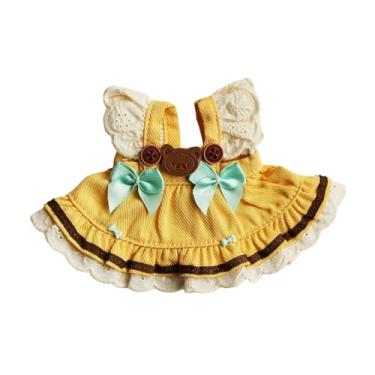 Imagem de EHJRE Boneca de pelúcia princesa vestido vestir suas próprias bonecas para boneca de 4,72 polegadas , Amarelo