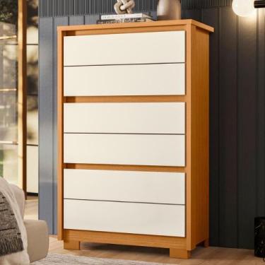 Imagem de Comoda 6 Gavetas Nova Zelandia Cinamomo Off White - Mais de Casa