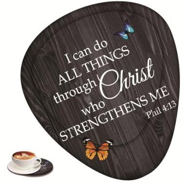 Imagem de Conjunto ergonômico de mouse pad e porta-copos com descanso de pulso em gel - alívio da dor do túnel do carpo, tapete de mouse base antiderrapante durável e confortável, bíblia vintage de madeira