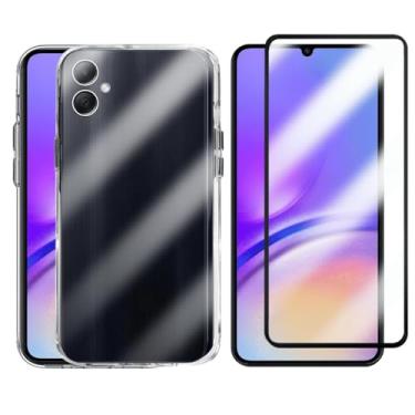 Imagem de Kit Proteção Compatível Samsung Galaxy A05 Capinha Clear Case Space Transparente com Película de Vidro 3D
