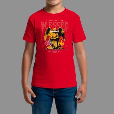 Imagem de Camisetas Infatil Streetwear Moda De Rua Manga Curta Gola Redonda Ange