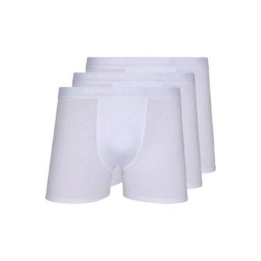 Imagem de Kit com 3 Cuecas Boxer Lupo 784-017, Branco, M