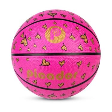 Imagem de PP PICADOR Bola de basquete tamanho 3, rosa choque para meninas pequenas, mini bolas de basquete de borracha para ambientes internos e externos, presente escolar (56 cm)