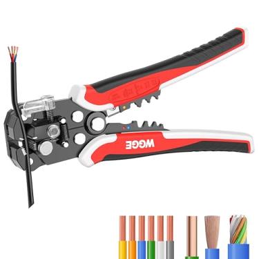 Imagem de WGGE WG-014 Faixa de arame com isolamento autoajustável. Para descascar o fio da AWG 10-24, ferramenta de descascamento automático de arame, alicates automáticos com cortadores e pinças de 20 cm