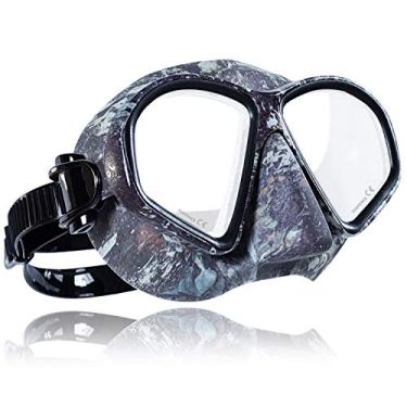 Imagem de Tilos Spawn Camo Máscara de pesca de arpão para pesca com arco, mergulho livre, mergulho e mergulho, Black Camo