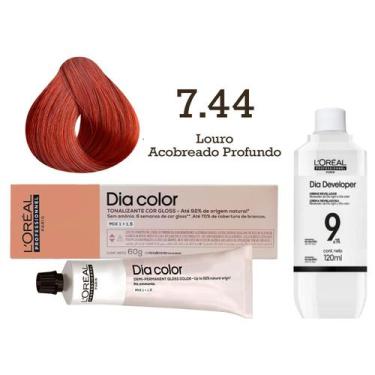 Imagem de Tonalizante Dia Color 7.44 Louro Acobreado Profundo + Emulsão Revelado