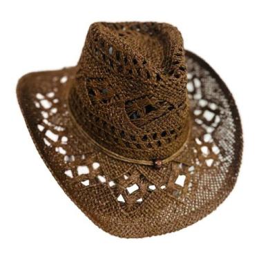 Imagem de Chapéu Country Marrom Sertanejo Rodeio Shows Peão Cowboy Unissex - Gen