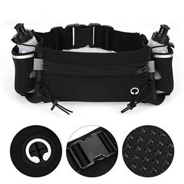 Imagem de Pochete de caminhada, bolsa de cintura para esportes ao ar livre, bolsa de cinto de fitness multifuncional, bolsa de cintura para garrafa de água com garrafa de água, pacote lombar, cinto de garrafa