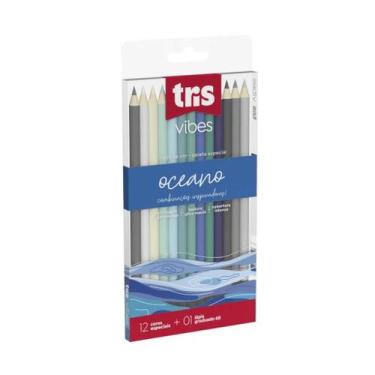 Imagem de Lápis de Cor Tris Vibes Oceano 12 Cores