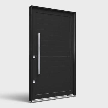 Imagem de Porta Pivotante de Aluminio com Puxador de 1 metro 225x130 Lucasa Aluminio