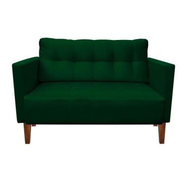 Imagem de Sofá Retrô Namoradeira 2L Livia Suede Verde