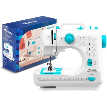 Imagem de Maquina De Costura Portatil Com Pedal 12 Pontos Bivolt - VERONNA
