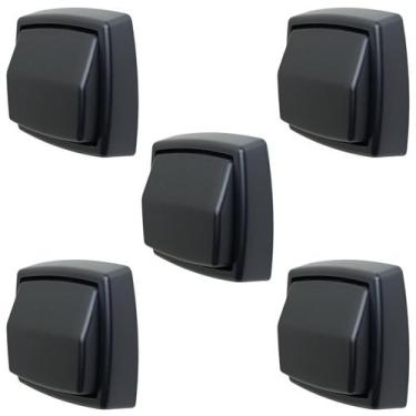 Imagem de Kit 5 Acabamento Valvula Descarga Deca Hydra Max Abs Preto - Montelar 