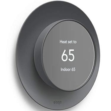 Imagem de elago Capa para placa de parede por satélite Plus compatível com o termostato Google Nest 2020 [cinza carvão] - Material durável, fácil instalação, design côncavo e complementar