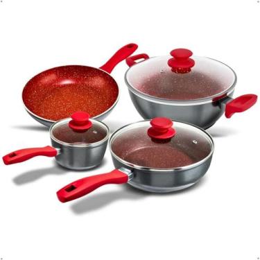 Imagem de Conjunto De Panelas Revestimento Redstone 4 Peças - Philco