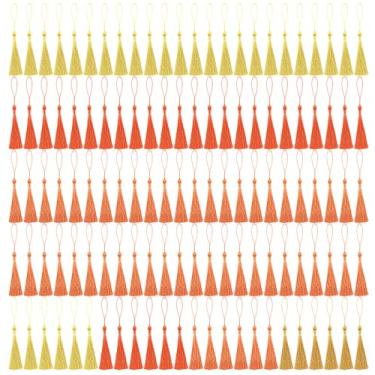 Imagem de NACHLYNN 120 peças de borlas de marcador, volume 13 cm/5 polegadas, feito à mão, feito à mão, miniborlas para joias, chaveiros com laços para decoração de vestidos, acessório de artesanato faça você