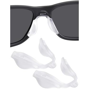 Imagem de BLAZERBUCK Almofadas de nariz de substituição para óculos Oakley Airdrop MNP OX8121 - Ponte baixa, ajuste grande, transparente + transparente