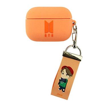 Imagem de Capa rígida BTS Bangtan Boys com logotipo oficial BTS Apple Airpods Pro com alça (Jimin)