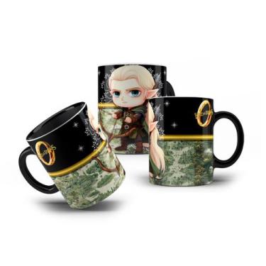 Imagem de Caneca de Porcelana O Senhor dos Anéis Legolas Coleção 325mL - VilelaG