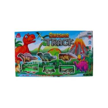 Imagem de Brinquedo Trem Elétrico Locomotivo Trilho Dos Dinossauros