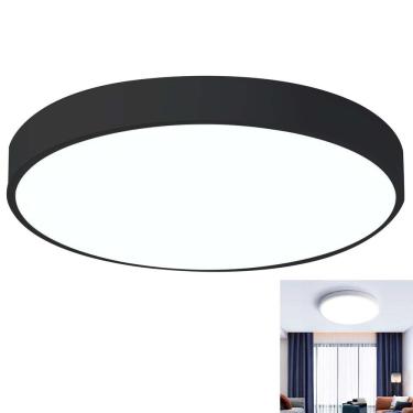Imagem de Luminaria Plafon Sobrepor Led 3 Tons Moderno Teto Iluminação Escritorio Empresa Residencial Sala Quarto Decoraçao