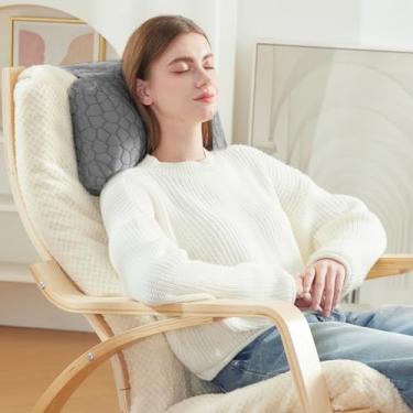 Imagem de Travesseiro reclinável de cabeça com espuma viscoelástica desfiada ajustável, travesseiro de pescoço para poltronas e poltronas, sofá de cadeira de escritório, almofada antiderrapante para suporte de